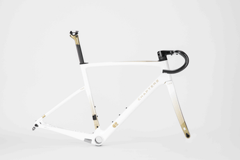 CHAPTER2 TOA FRAMESET(DISC BRAKE) WHITE W/GOLD (KOURA) - CHAPTER2 - Garage Cycles